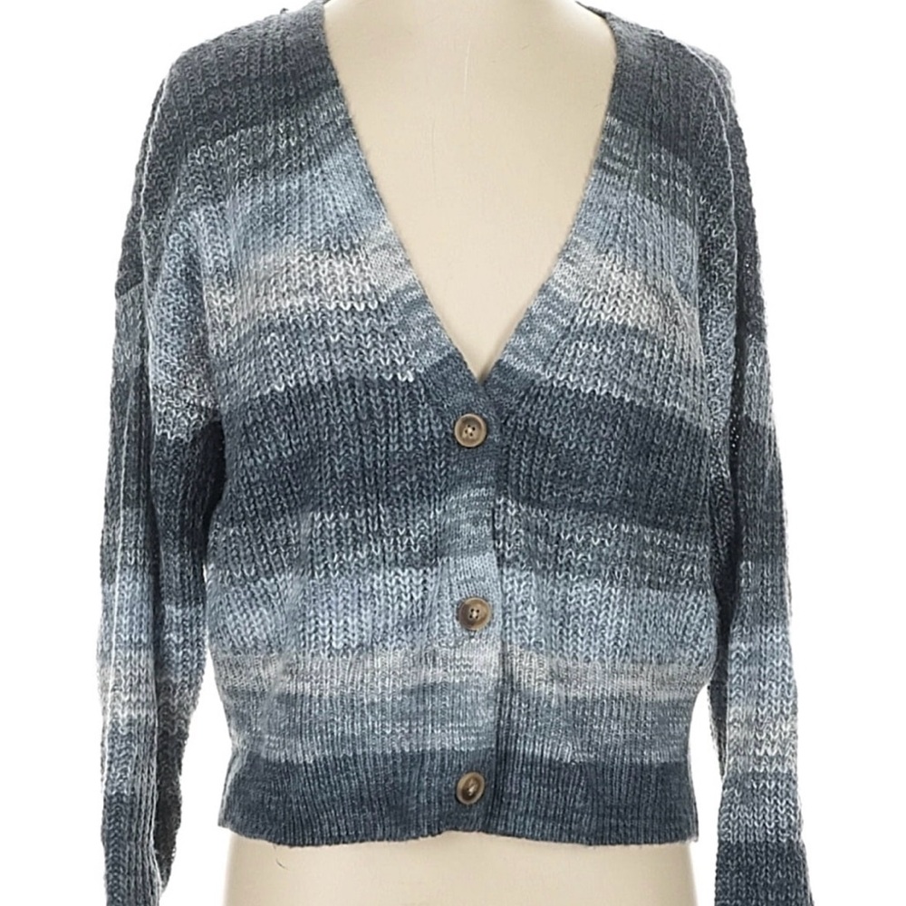 Lucky Brand Blue and Gray Cardigan